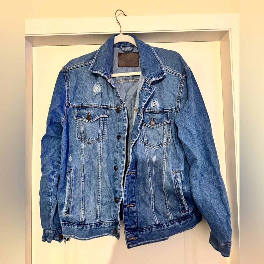 Lucky Brand distressed denim jacket